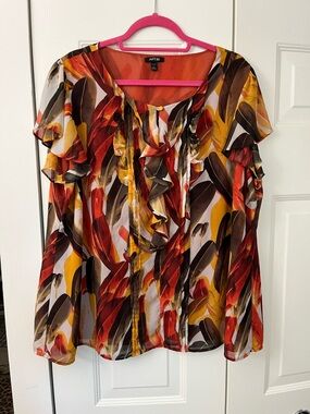 Apt 9 Flutter Sleeve Lined Blouse